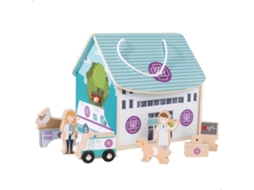Brinquedo de Madeira WOOMAX Hospital veterinário (Idade Mínima: 3 anos - 19 x 19 x 18 cm)