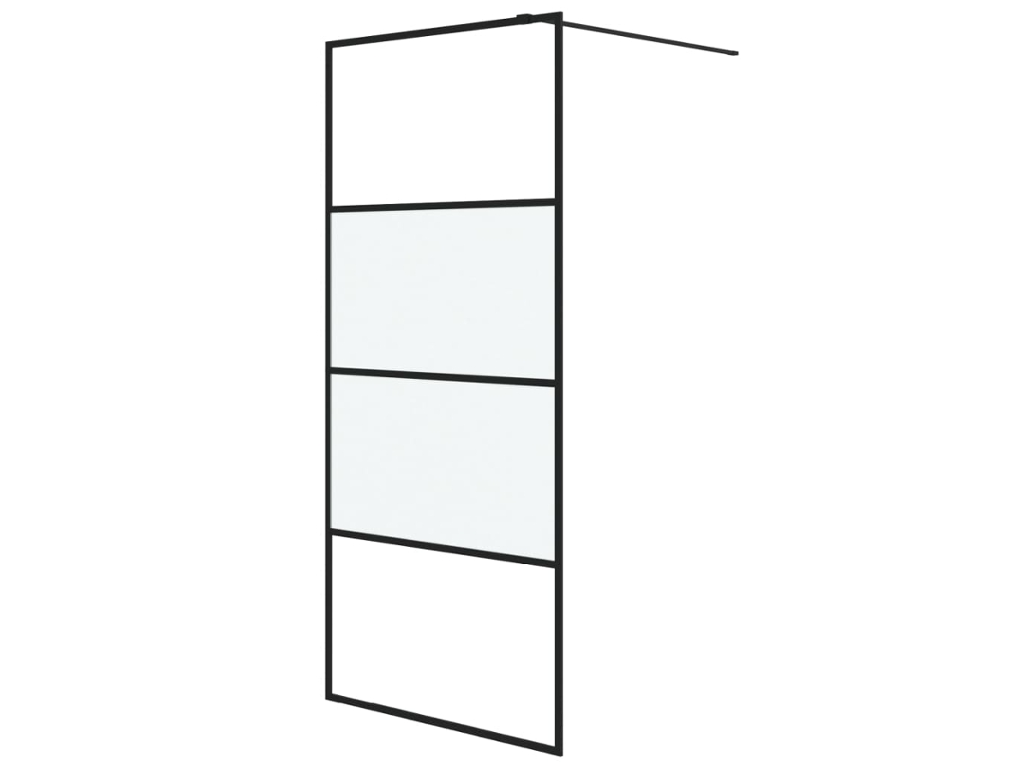 Shower Wall, Shower Walls Vidaxl Preto Vidro (90 X 195 Cm)