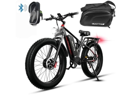 Bicicleta Elétrica DUOTTS S26 Motor Duplo 750W*2 Bateria Samsung 48V/20Ah 7 Velocidades Shimano Roda 26*4.0''