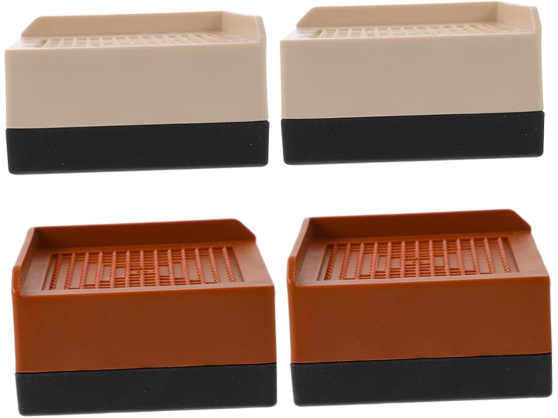 Protetores De Pés Cama, 4 Peças, Plástico E Borracha Macia