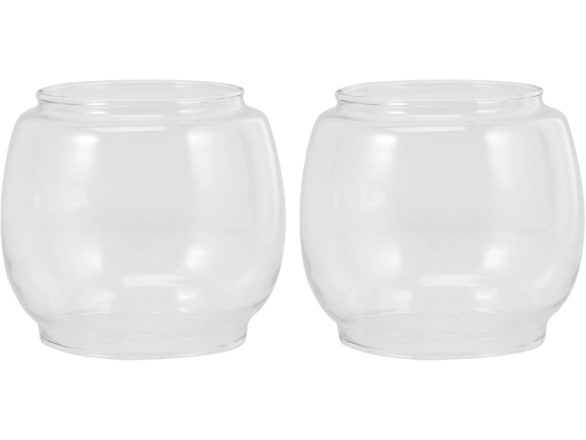 Conjunto de 2 Peças de Vidro para Lamparina a Óleo Vintage, com Tampa e Proteção Contra Vento. SFUSHOS