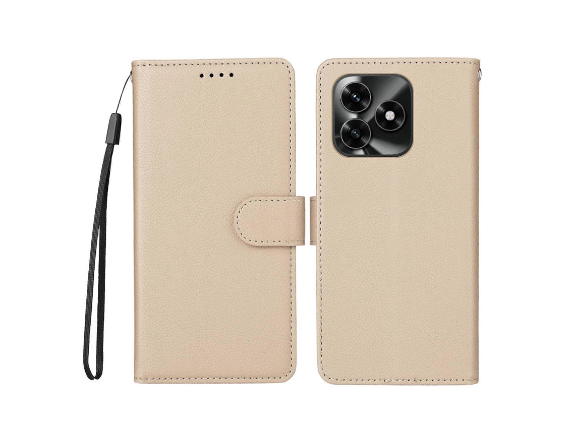 Capa Compatível Com Honor X5c Plus Com 3 Compartimentos Para Cartão De Identificação, Em Couro Pu, Com Alça De Pulso