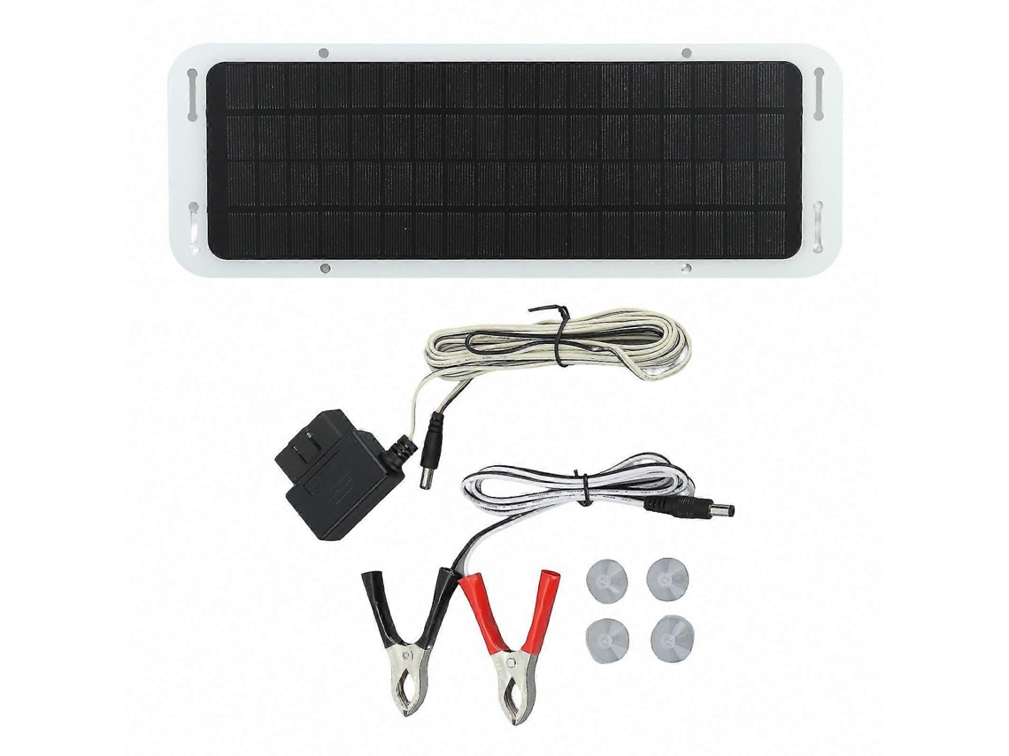 Kit De Painel Solar 12v 5w Painel Solar Monocristalino Portátil Para Carro, Motocicleta E Barco. Olysi Shop