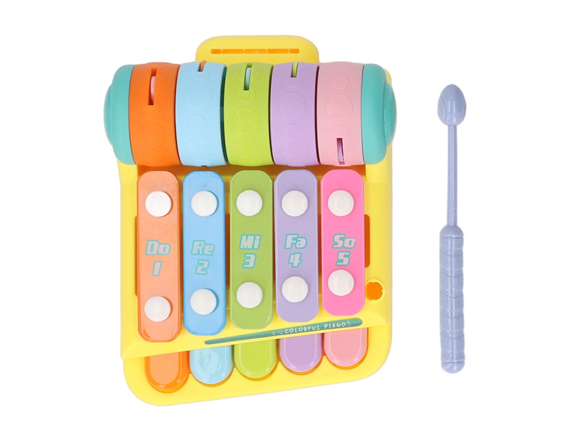 Mali brinquedo Educativo Piano de Toque Interativo Bater Musical para Bebês Pré escolares Amarelo