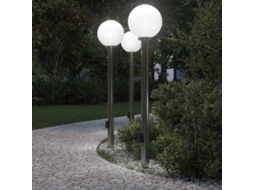 Vidaxl Conjunto De 3 Postes De Iluminação Com Sensor E Tomada, 120 Cm, Aço Inoxidável, Ip44