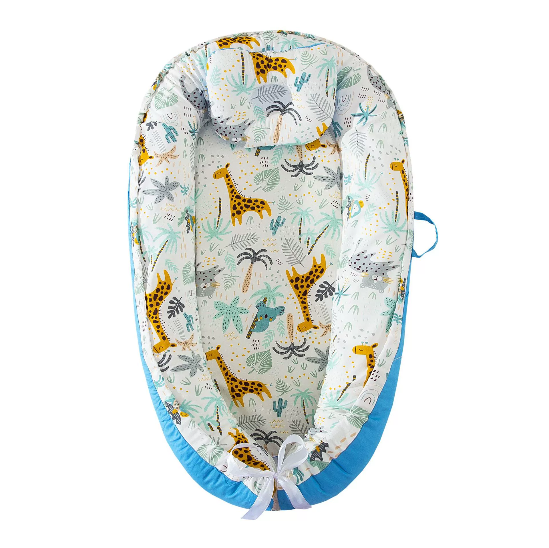 Ninho de Bebé CHRUI 0 24 Meses com Almofada Algodão Macio 85x55cm (girafa)