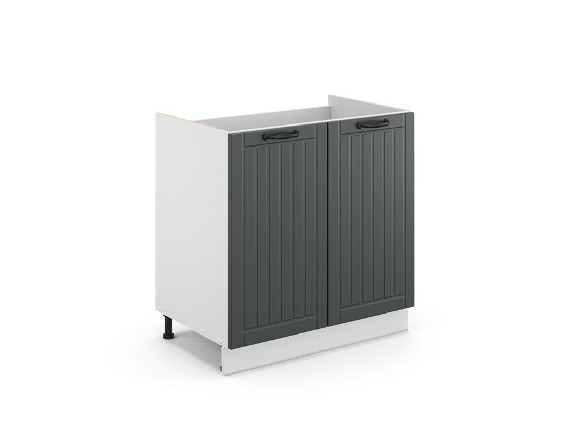 Móvel embaixo da pia Fame-Line, 80 cm sem bancada, Country Antracite, Vicco