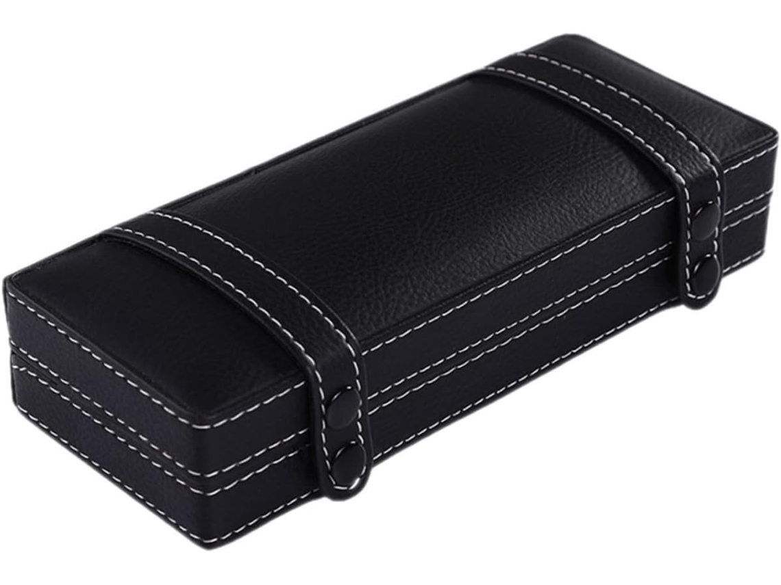 Estojo Para Caneta Solustre Em Couro Pu Para Uma Única Caneta, Estojo Leve Para Caneta Tinteiro, Preto, Caixa De