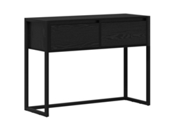 Mesa de Apoio Carvalho Preto com Gaveta MAISON EXCLUSIVE (100x36x75 cm)