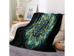 Manta de Flanela Fansu Estampa Mandala 3d Macia e Felpuda Ideal para o Inverno Perfeita Cama Ou Sofá Adequada