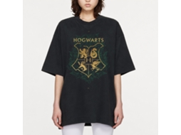 Rockinstone Harry Potter Four Houses Mascot Emblem Black T-shirt Size:l
