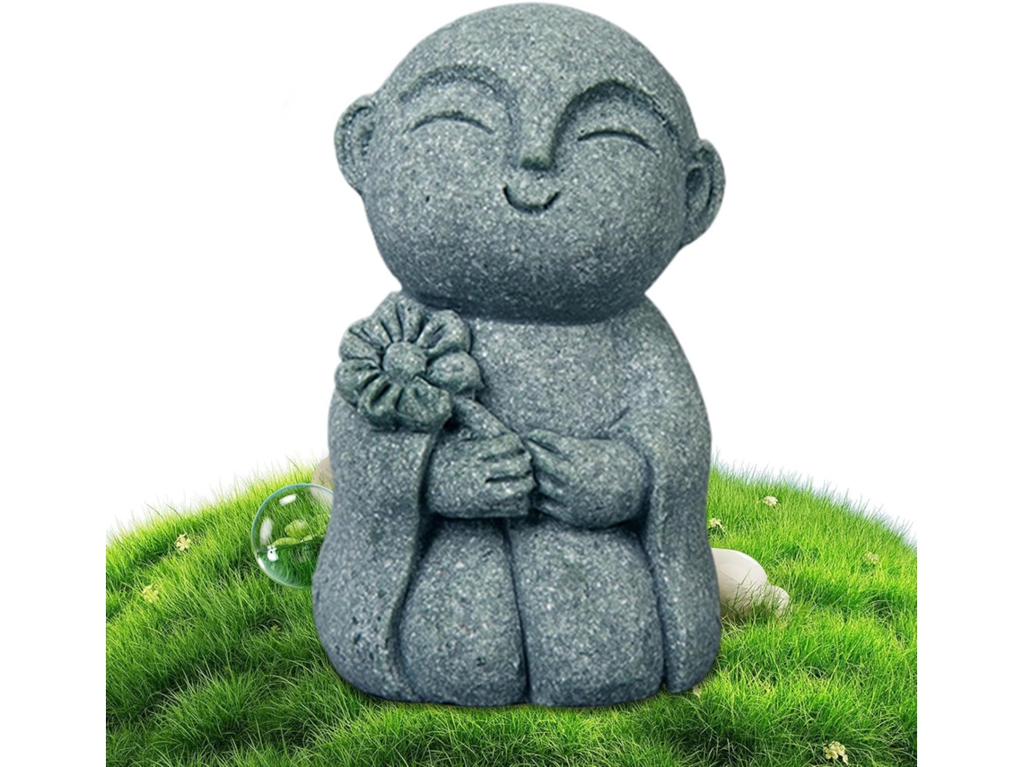 Estátua de Buda para Jardim Estátua de Buda em Pedra, Escultura Zen, Decoração Espiritual de Buda para Meditação, CHABERLU
