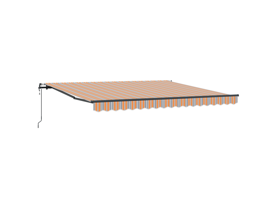 Conjunto 1 Toldo Retrátil Vidaxl Multicolorido Tecido (400 × 300 Cm)