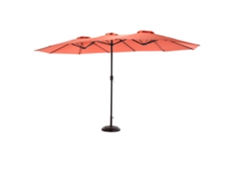 Guarda-sol Retangular Externo Dupla Face De 4,5m Com Manivela (laranja)