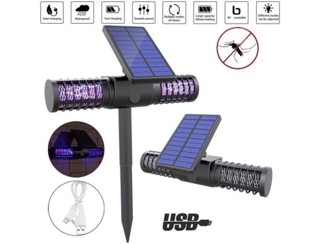 Letouch Solar/USB Mosquito Killer Lamp Mosquito Trap Fly Repelente Lamp Outdoor, Indoor LETOUCH