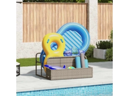 Vidaxl Armazenamento De Bóias Junto À Piscina 110x100x57 Cm Vime Pe
