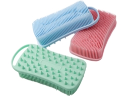 Conjunto De 3 Escovas Silicone Dupla Face Happyyami Para O Corpo E Cabelo, Limpeza Suave E Esfoliante