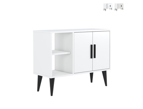 Arizona Minima Decor Branco e Moderno Sapateira de Entrada 90x35x70cm