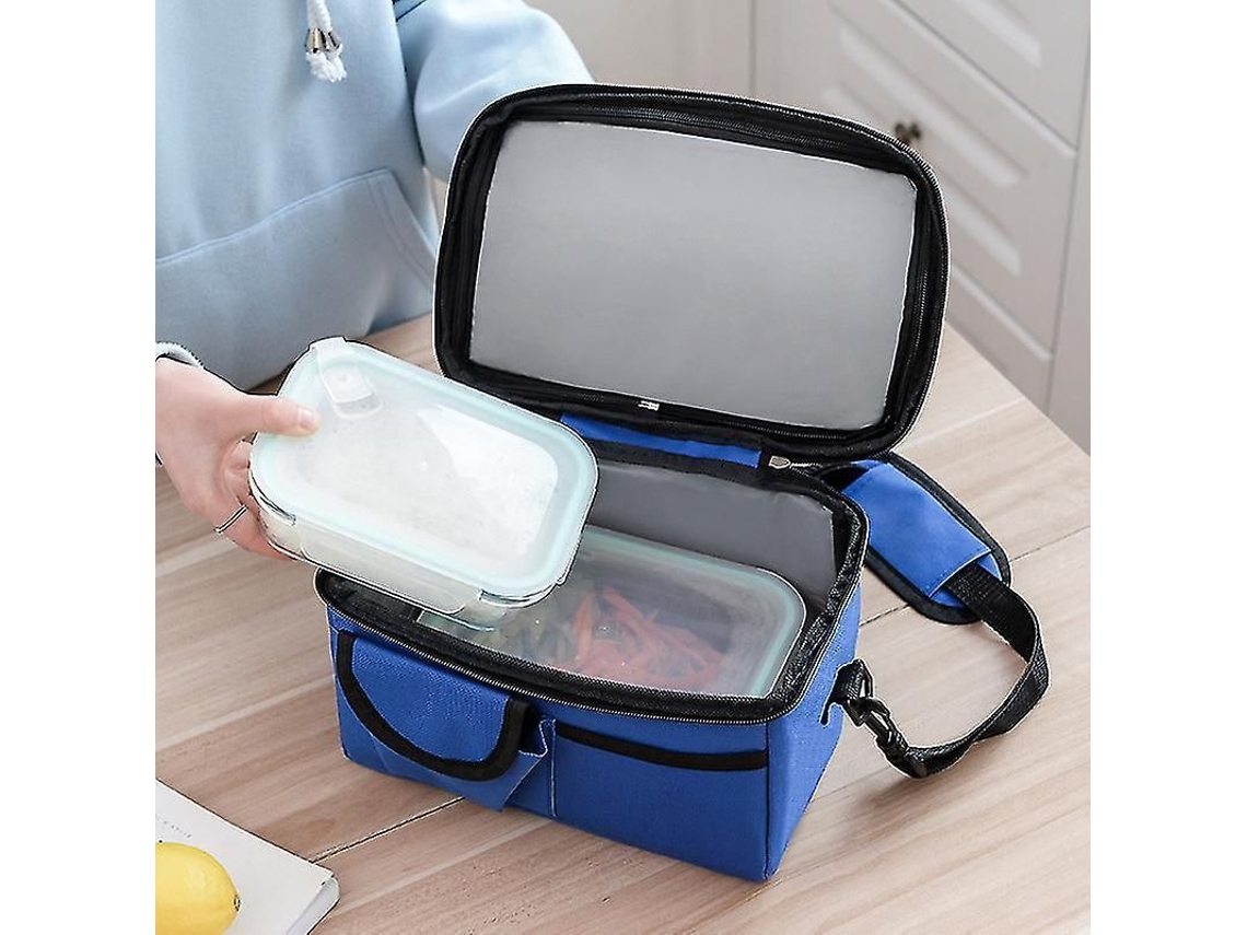 Bolsa Térmica Multifuncional Com Grande Capacidade, Material Durável E Design De Zíper Duplo - Ideal Para Almoço, Viagens E Trabalho
