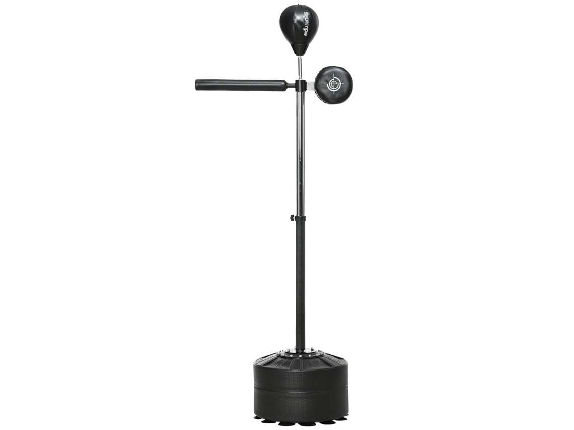 Bola De Soco Ajustável Em Altura, Rotativa De 360°, Incluindo Bandagens De Boxe, Preta, 80,5 X 48 X 163-205 Cm-pt