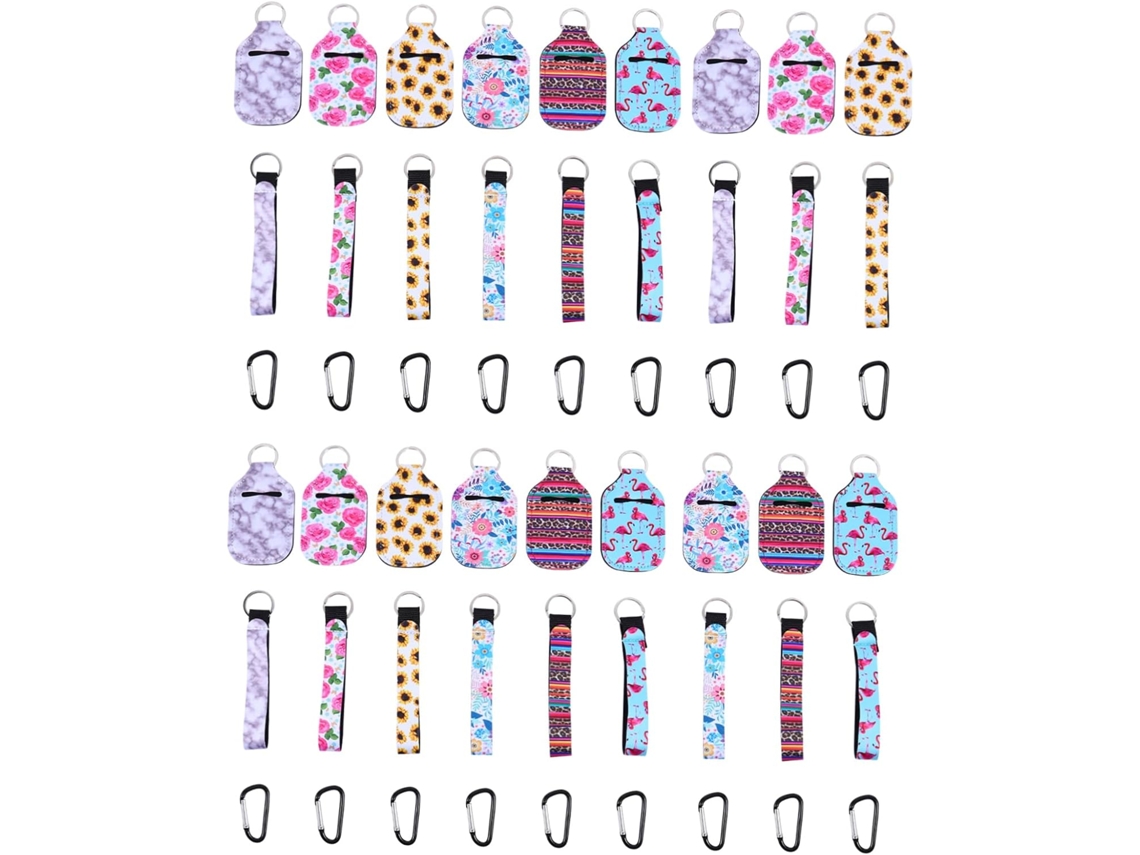 3 Conjuntos De Chaveiros Práticos De Neoprene