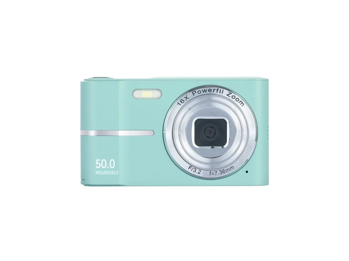 Câmera digital compacta portátil Yizhood de 24 polegadas e 50 MP HD, tecido verde