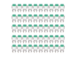 Interruptor De Botão De Trava Automática Com 6 Pinos 50pcs Botão Precisão Estável Verde 12v