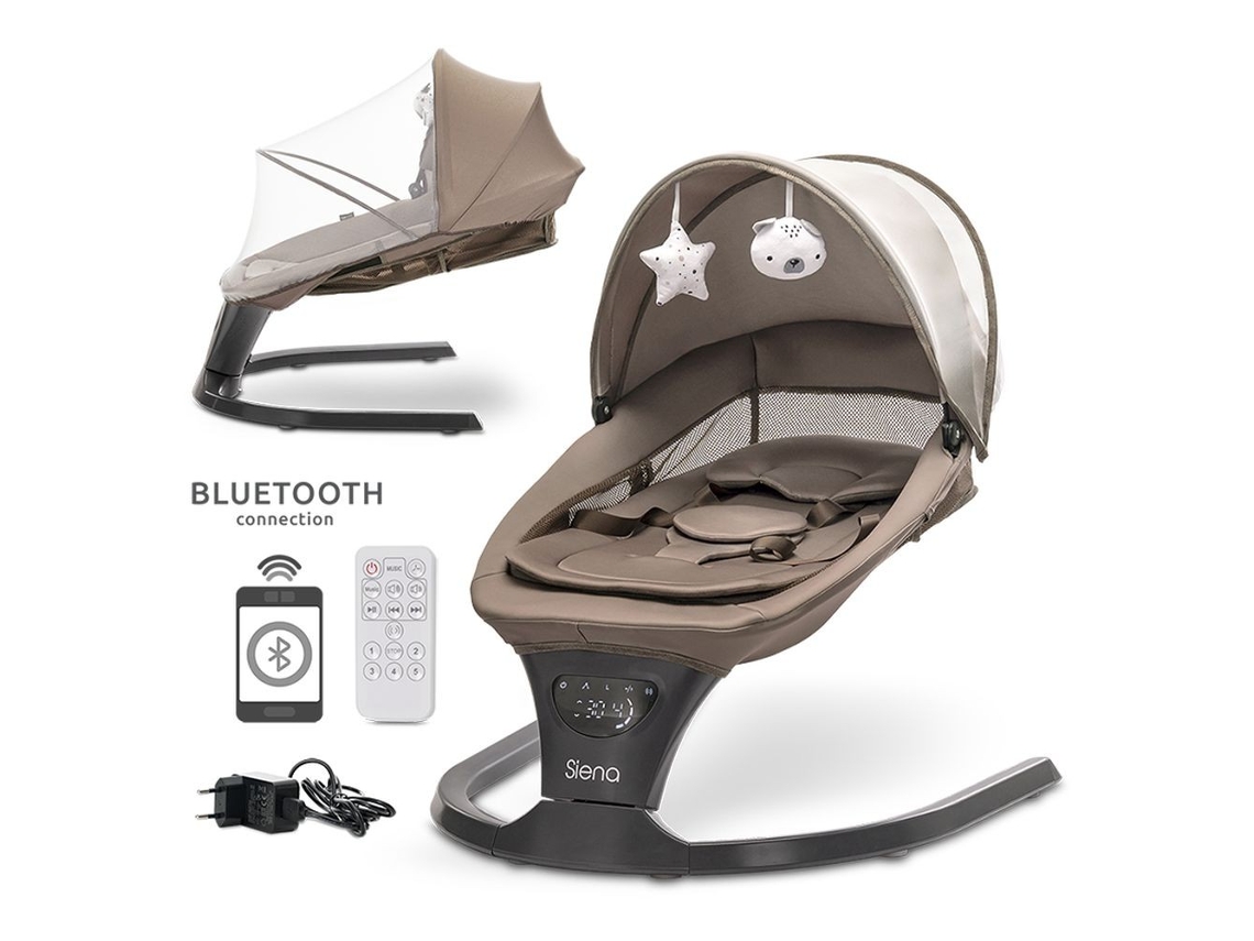 Balanço E Cadeira De Balanço Elétrico Para Bês Lorelli Siena Mocha