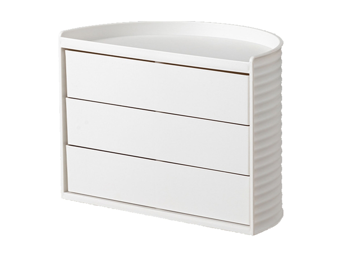 Organizador de Maquiagem Rotativo Branco S/MARCA