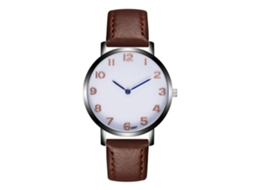 Relógio de pulso masculino Zhoulianfa K097 marrom escuro com movimento de quartzo.