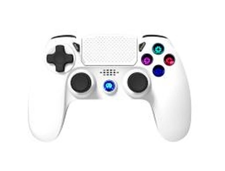 Controlador Sem Fio Branco com Entrada para Fone de Ouvido e Botões Iluminados para Ps4