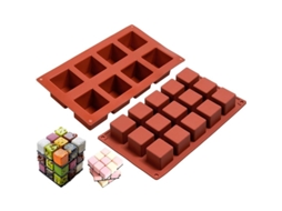 Moldes de Silicone para Bolo Mousse Quadrado 2 Peças (S/MARCA)