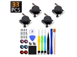 Kit de Reparo para Controle Joycon Switch, 33 peças, ferramentas de substituição EOOCOO