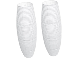 Conjunto de 2 Lâmpadas de Papel Brancas para Sala de Estar SFUSHOS