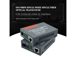 Transmissor E Receptor De Fibra Óptica Transceiver 100m Com Interface Rj45 Htb-3100-ab-25km