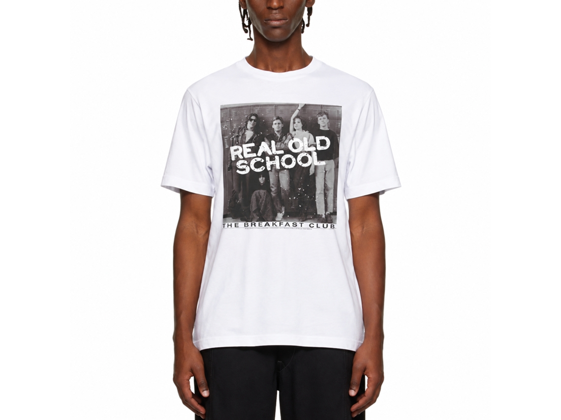 Rockinstone Breakfast Club Movie Real Old School White Adult T-shirt Size:xxxl