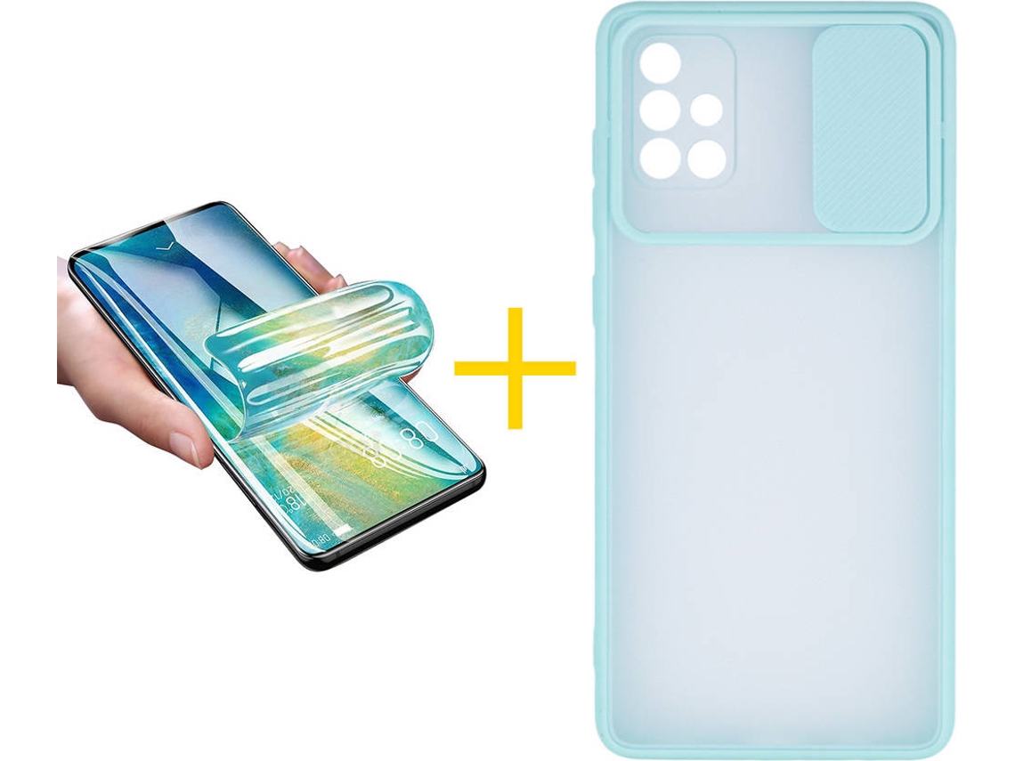 Capa + Película para Samsung Galaxy A71 SKYHE Verde Água