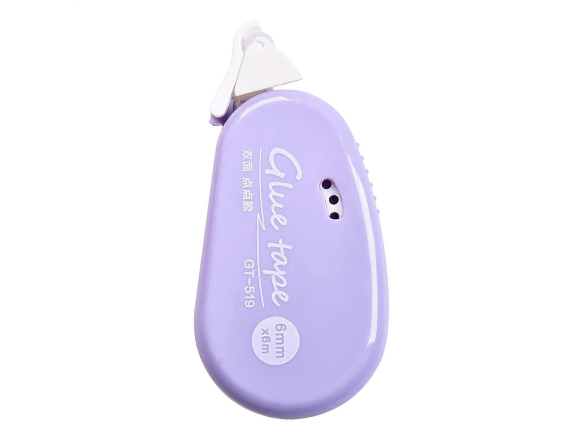 Rolo de Fita Adesiva Dupla Face, Dispensador de Fita Adesiva para Scrapbooking, Roxa, Fita Artesanal para Crianças e Adultos, Todas as Idades GOKOCO