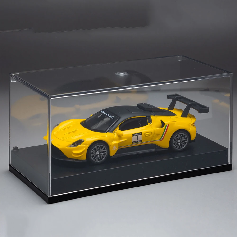 (gt2 Amarelo) Escala 1:64 - Carroceria De Metal, Pneus De Borracha, Modelo De Carro Esportivo