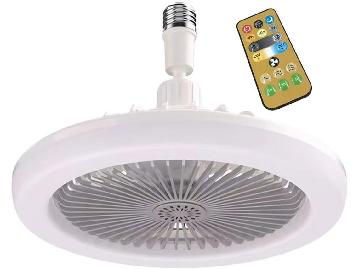 Ventilador De Teto Com Luz, Led Dimerizável E26 Para Quarto E Sala