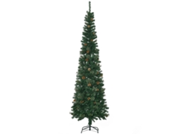 Árvore de Natal Artificial, 225cm, com 706 ramos, base dobrável, verde