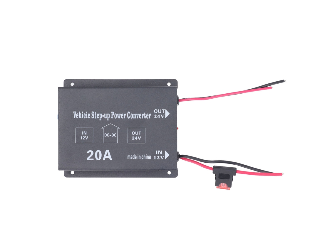 Conversor de Alimentação de Carro DC para DC 12V-24V, 20A, Transformador de Energia para Carro e Caminhão