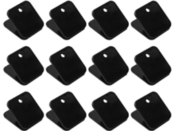 Clips De Papel Reutilizáveis Plástico Preto Para Escritório E Casa, 40 Unidades Para Organização Simples E Fixação