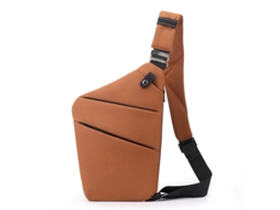 Bolsa de Peito Antifurto DIGITALLAB para Homens e Mulheres, leve, moderna, marrom
