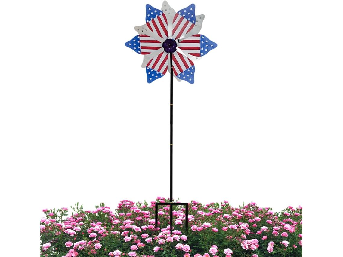 Cata ventos de Jardim Cata ventos Patrióticos com Hastes de Suporte, Cata ventos para Jardim Externo, para Canteiros de CHABERLU