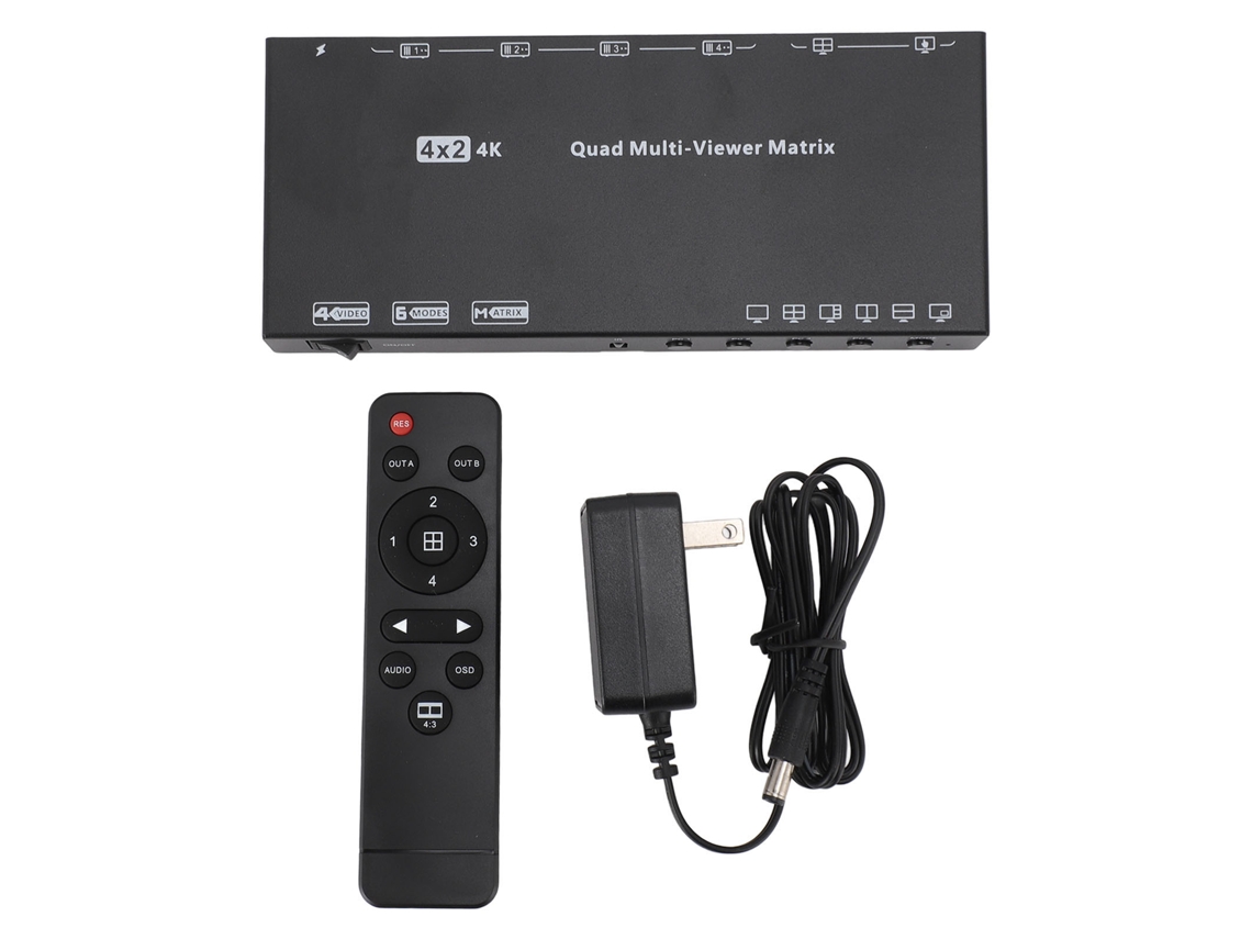 Switch Hdmi LAXISCREED 4x2 4k 30hz Controle Remoto