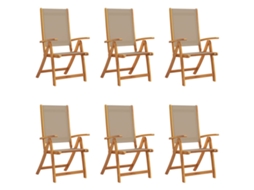 Folding Chair, Folding Chairs Vidaxl Marrom Madeira De Acácia (n/a)