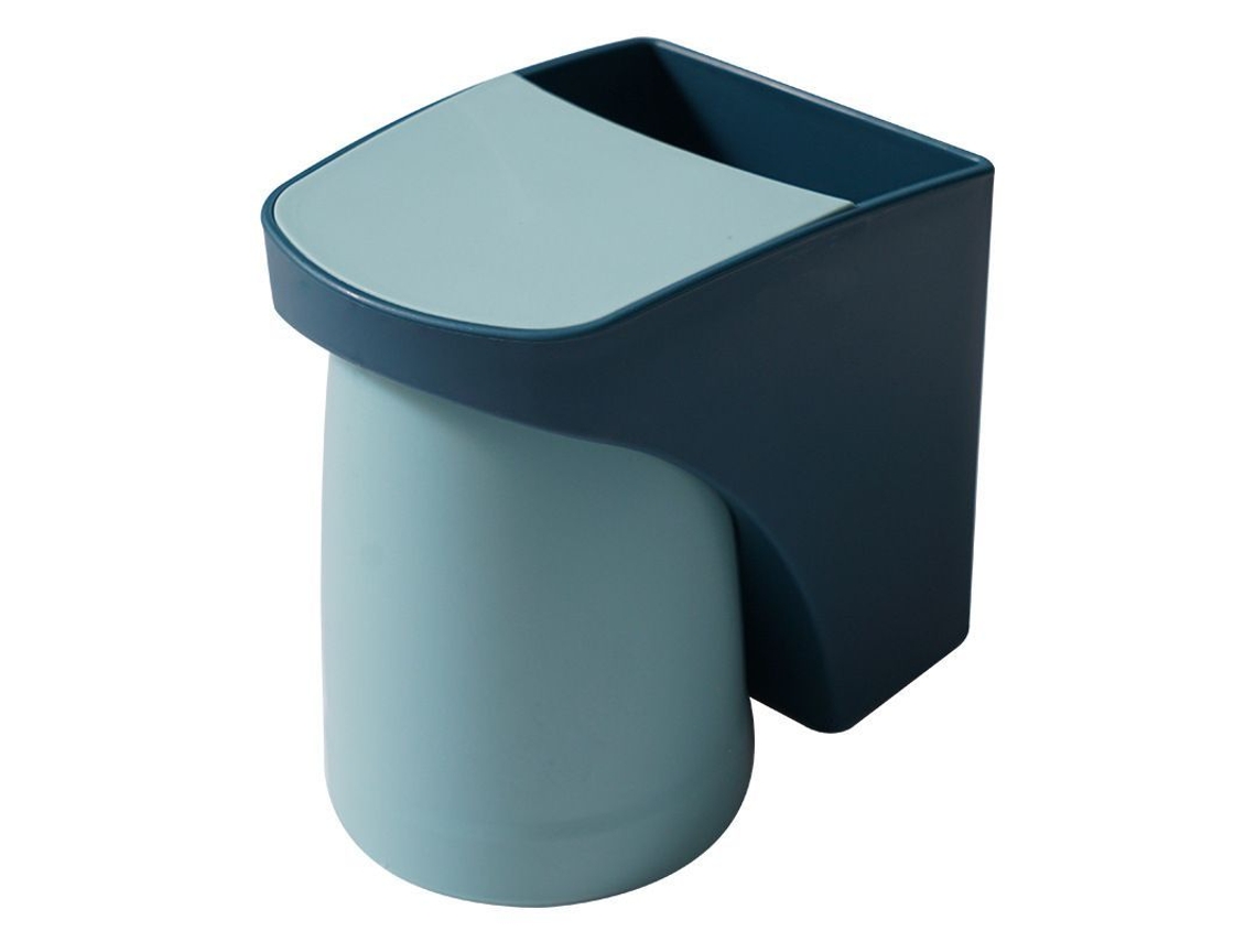 Suporte NOVA LINE de escova de dentes com ventosa azul marinho