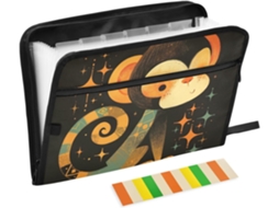 Pasta Expansível Com Divisórias, 13 Bolsos, Tamanho A4, Formato Carta Com Fecho De Zíper Materiais Escritório