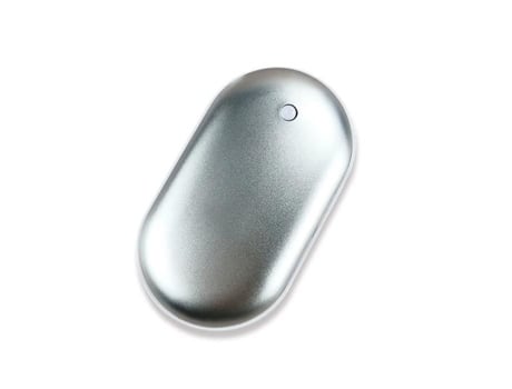 Carregador portátil aquecedor USB e aquecedor de mãos no inverno 200mAh recarregável (prata) BININBOX